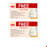 Icecream Coupon Template example document template