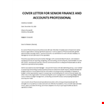 Senior Accounting Cover Letter example document template