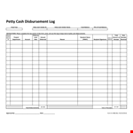 Track Your Petty Cash with Our Easy-to-Use Log example document template