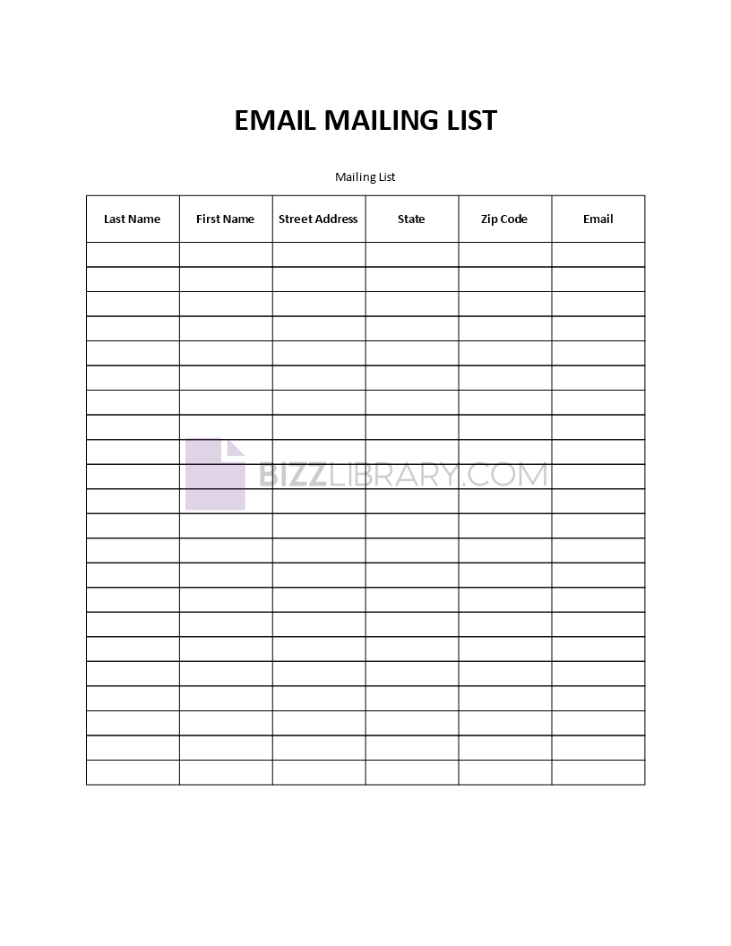 email mailing list template Main Image email mailing list template template