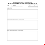 Effective Transition Plan Template for Minnesota Youth | Improve Health example document template