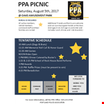 Picnic Flyer Template - Create Memorable Picnic Flyers with Members, Guard, and Command example document template 