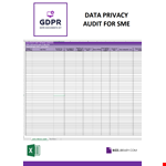 GDPR Data Privacy Audit Small Companies example document template