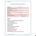 Professional Sop Templates - Customize, Download, and Save Now example document template