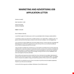 Cover letter for Ad agency example document template