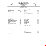 Salon Price List example document template