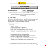 Cash Accountant Purchasing Agent Job Description example document template