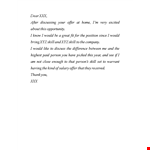 Salary Negotiation: Crafting a Persuasive Offer Letter for Skillful Individuals example document template