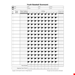 Youth Baseball Score Sheet example document template
