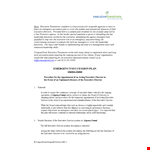 Emergency Succession Planning Template - Plan for Executive and Director Absence with Acting Roles example document template