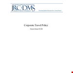 Corporate Travel Policy Template Wkegmmulgxf example document template