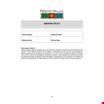 Smoking Policy example document template