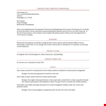 Customizable Consulting Proposal Template for Effective Project Strategy and Client Research example document template