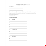 Scope of Work Template - Easily Define and Organize the Scope for Your Projects example document template