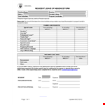 Leave of Absence Template - Get Approved for Your Leave Program, Including Leave of Absence Template example document template