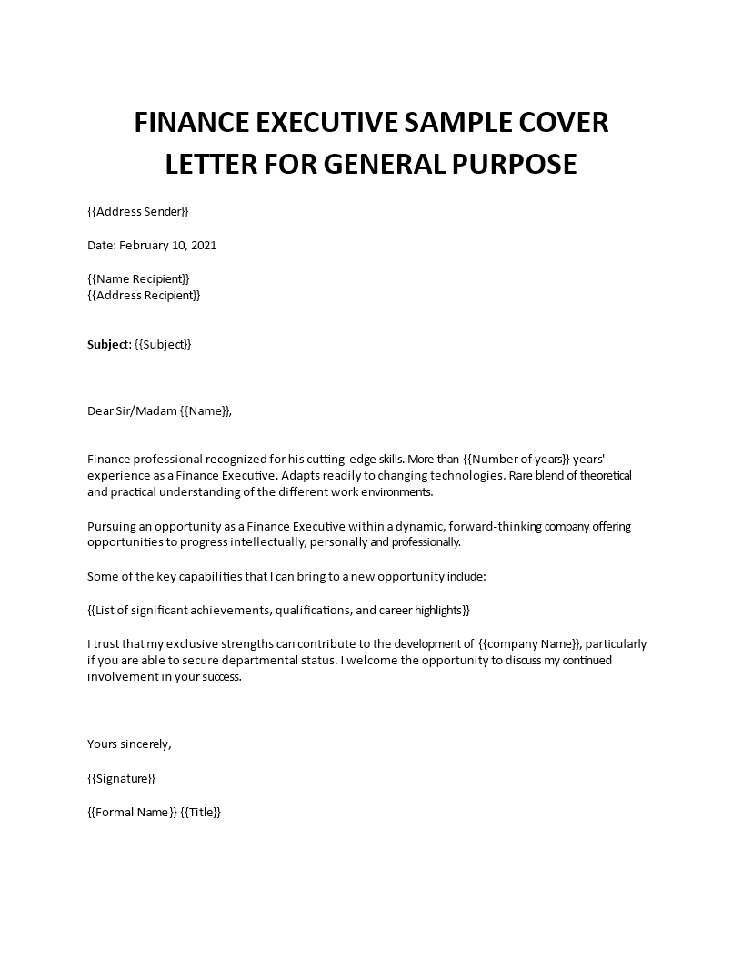 application letter to ministry of finance