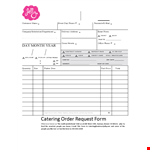 Order Catering Services Online - Small & Large Cheese Options | Request Form example document template 