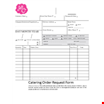 Order Catering Services Online - Small & Large Cheese Options | Request Form example document template