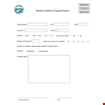 Weekly Student Academic Progress Report example document template
