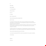 Medical Representative Resignation Letter example document template