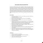 Circulating Nurse Job Description example document template