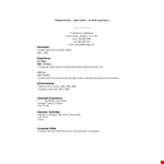 Simple Resume Format Doc example document template