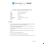 Pediatric Neurologist Job Description - Staff, Services, Patients, Neurological & Physiotherapy Care example document template
