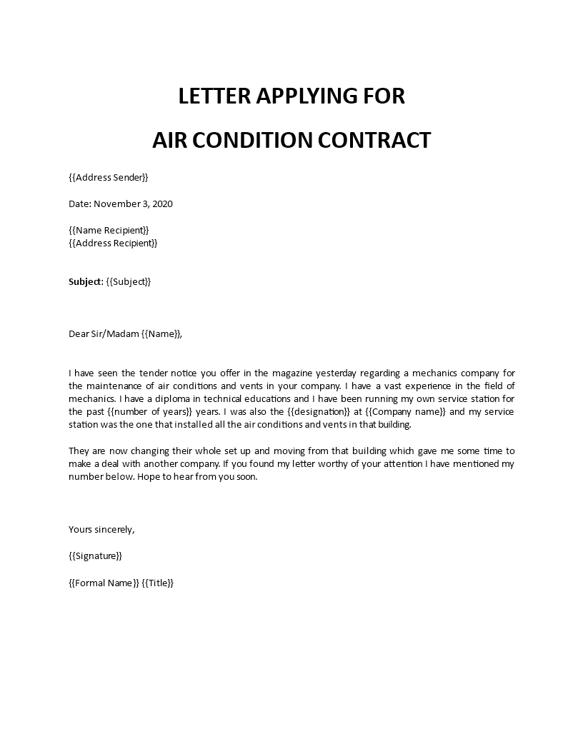 o&m contract offer