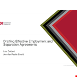 Employment Separation Agreement Template | Company, Employee & Payment example document template