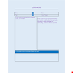 Record Information Effectively with Cornell Notes Template - Headings, Sections and Words example document template