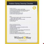 Outdoor Spring Cleaning: Essential Tips for Cleaning Your Outdoor Spaces example document template