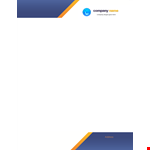 Professional Letterhead Template - Customize and Download Now example document template 