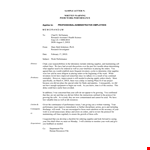 Work Performance Warning Letter Example example document template 