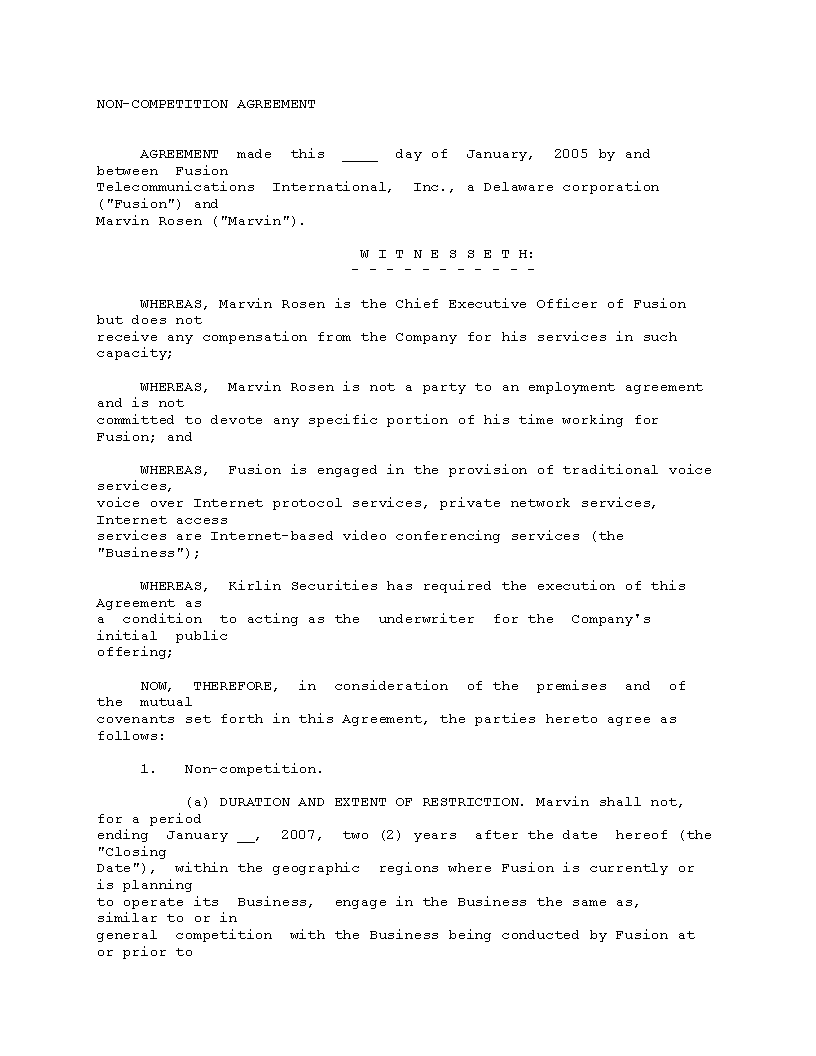 Non Compete Agreement Template Create Effective Business Agreements 40-exclusive-buyer-agency-agreements-forms-templatelab