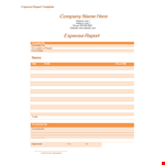 Expense Report Template - Efficient and Easy-to-Use Templates for Managing Expenses example document template