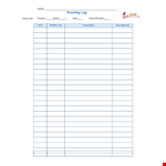 Running Log Template In Pdf example document template