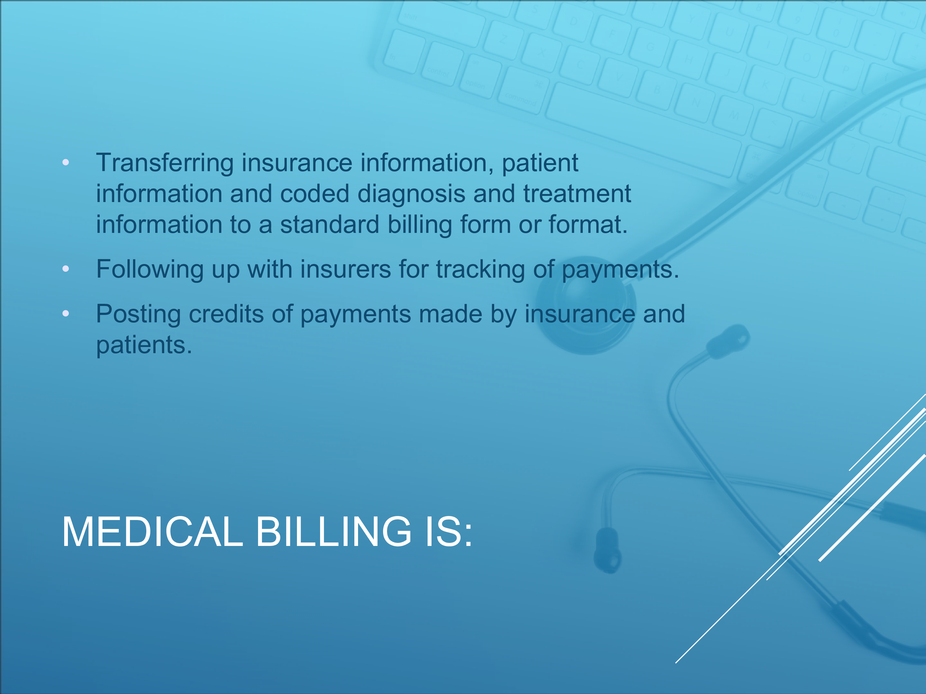 medical billing teaching program example ppt sample