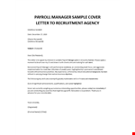 Payroll Specialist Application Letter example document template
