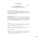 Editable Sample Seo Contract Template example document template