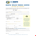 University Letter of Intent - Pledge Your Commitment | Davis example document template