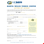 University Letter of Intent - Pledge Your Commitment | Davis example document template 