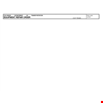 Equipment Order - Transportation Department - Colorado example document template