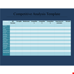 Uncover Competitor Strengths with Our Competitive Analysis Template example document template