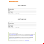 Generate a Professional Rent Receipt | Easy-to-Use Invoice Template | Copyright Compliant - Hloom example document template