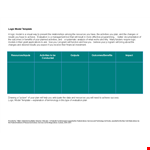 Create Effective Logic Models with Our Logic Model Template - Activities & Resources Included example document template