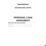 Free Personal Loan Agreement example document template