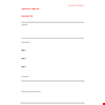 Customize Your Lab Report Template with Figures example document template