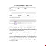 Event Proposal Template example document template