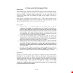 Systems Architect Job Description example document template