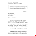 Request For Credit Letter Template example document template 
